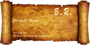 Bruck Rea névjegykártya